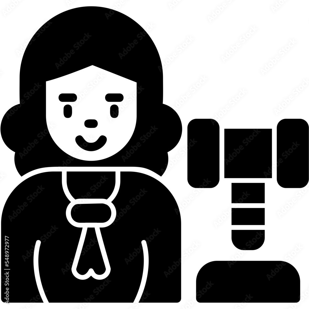 Judge Woman Icon Judge Woman Icon