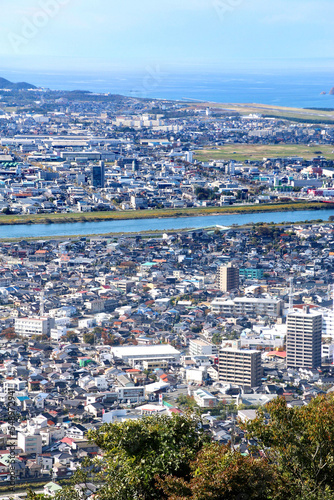 本丸跡からの眺望・北・北西方面・鳥取城跡（鳥取県・鳥取市）