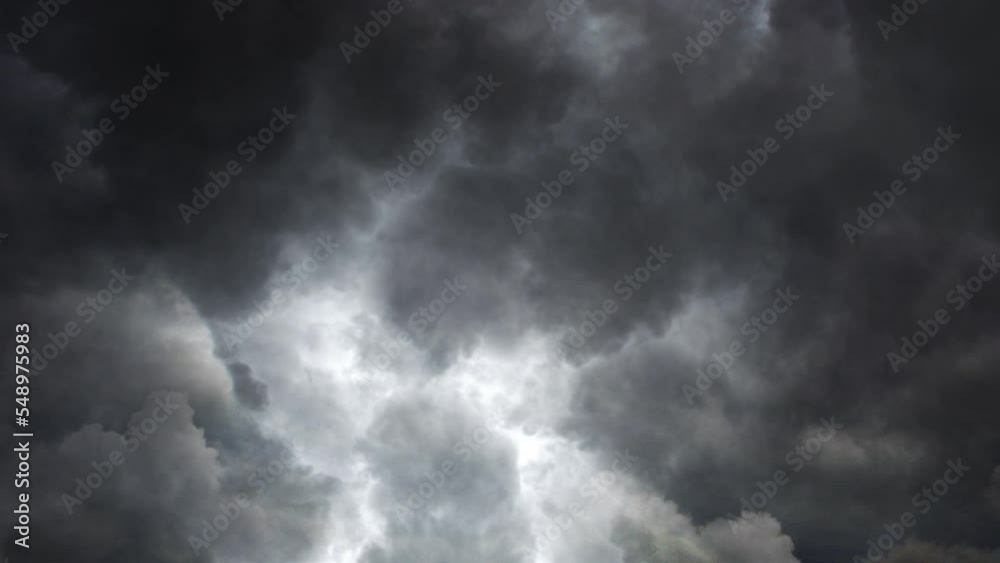 striking lightning bolts in dark clouds. striking lightning bolts in dark clouds.
