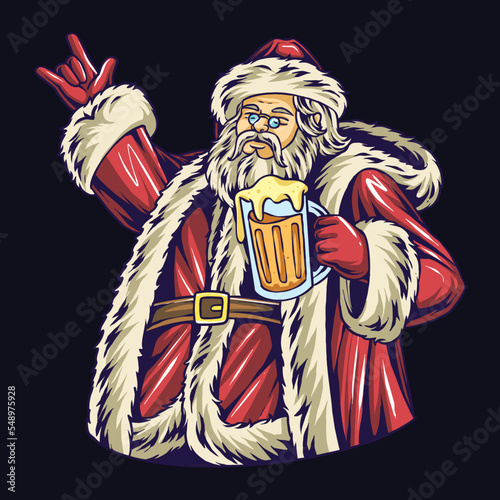 Santa Claus Christmas Beer Party