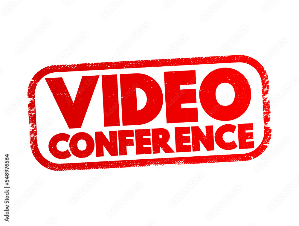 Video Conference text stamp, concept background Video Conference text stamp, concept background