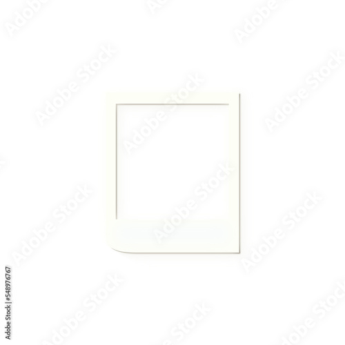 vecchia istantanea polaroid con spazio immagine vuoto su sfondo trasparente
