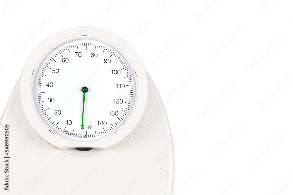 Health - scale on a white background, weight control Health - scale on a white background, weight control