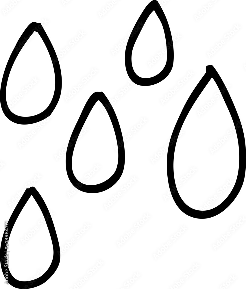 outline cartoon green paint droplets Stock Vector | Adobe Stock