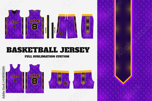 basketball jersey pattern design template. Abstract pattern background for basketball uniform, basketball sublimation, bicycle, e-sport, basketball, soccer, Fabric pattern, Sport background, Vector