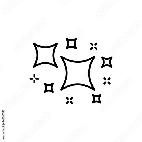 Stars line icon. Effect  stars  magic  enchantment  impression  holiday  fun  radiation  space light. Miracle concept. Vector black line icon on a white background.