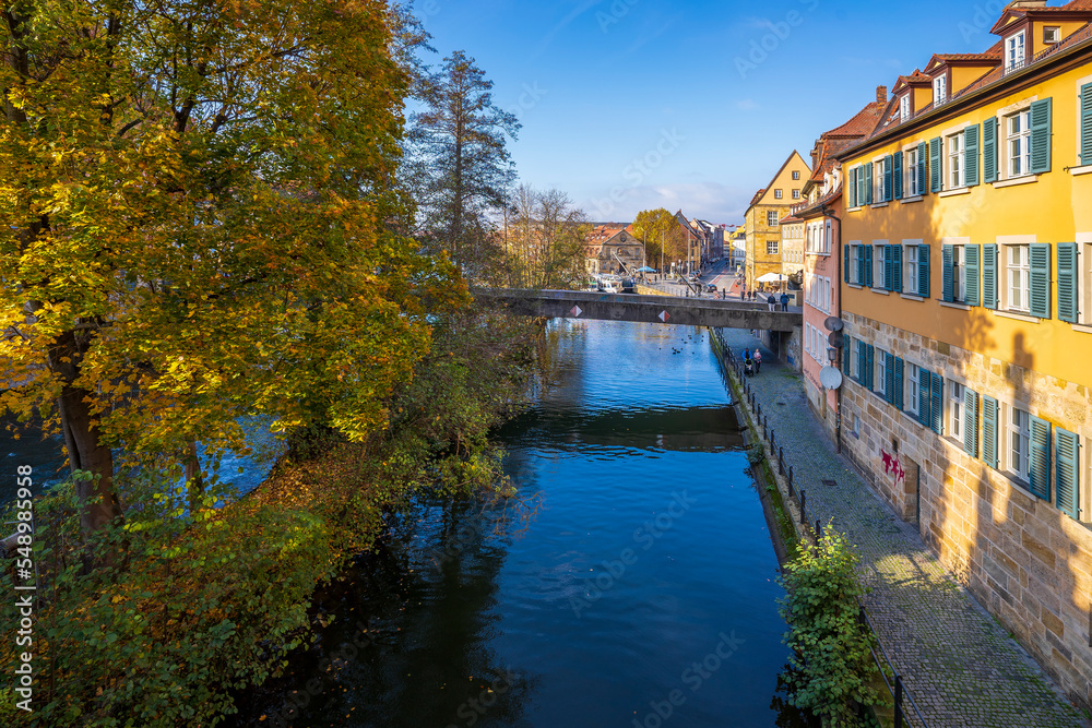 Bamberg City riverside view in Germany