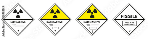 Radioactive materials. Vector graphics.