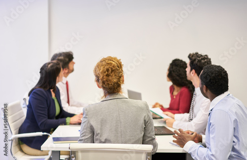 Business people during a training online as a video conference