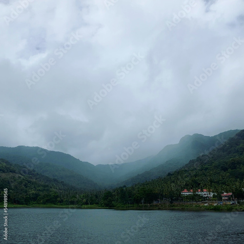 lake and mountains