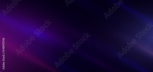 Abstract technology futuristic neon diagonal glowing blue and pink  light lines with speed motion blur effect on dark blue background.