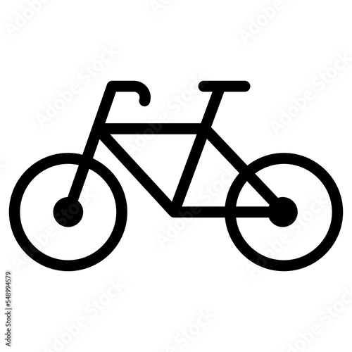 Bicycle line icon on white background