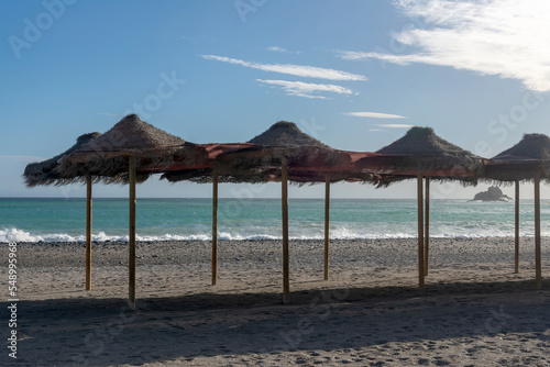 Costa Tropical beach in Almu  ecar in the province of Granada  Andalusia  Spain. Europe. September 29  2022 