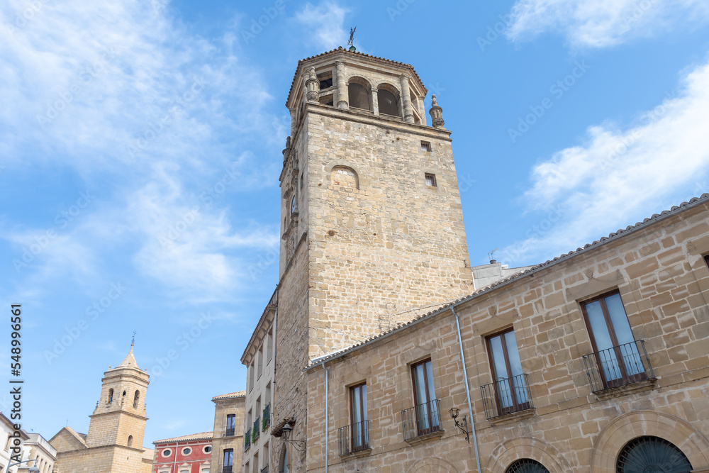 clock tower in Úbeda, Jaén. Andalusia, Spain. Europe. October 2, 2022
