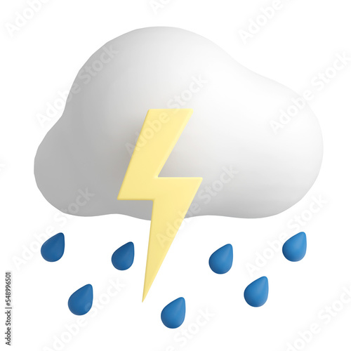 Storm. 3D weather rendering.