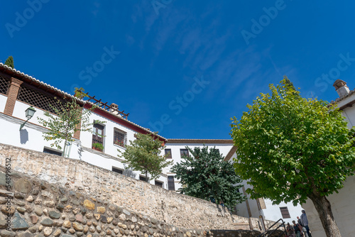 facade in albaicin of the city of Granada in Andalusia, Spain. Europe. October 1, 2022 