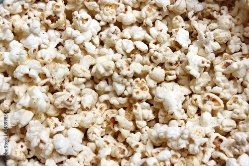 Close-up popcorn background and texture