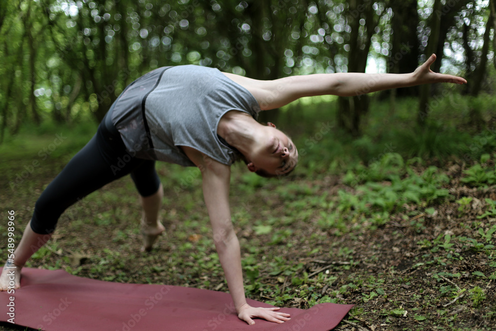 Fototapeta premium Yoga In The Forest