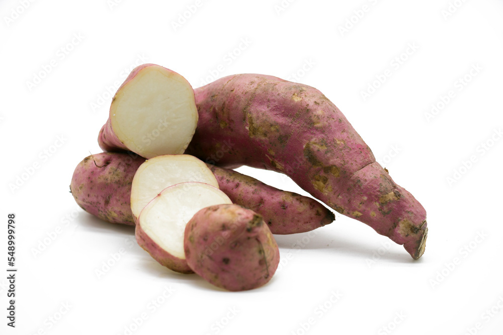 Fresh Sweet potato isolate on the white background Fresh Sweet potato isolate on the white background