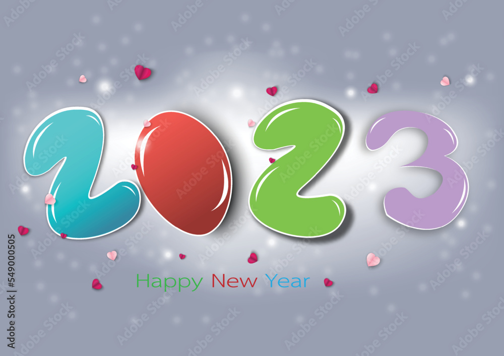 2023 happy new year.Paper cut 2023 word for new year festival.card,happy,Vector concept luxury designs and new year celebration.