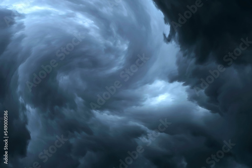 Dark sky during thunderstorm or dark clouds background	