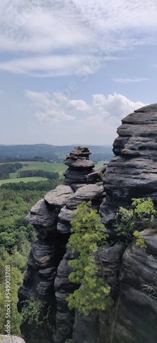 Climbing saxon swizerland saechsische schweiz forest hike photo