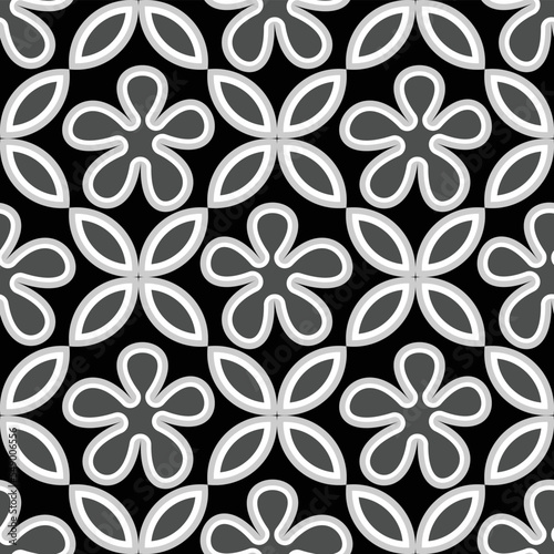 Ethnic Retro Geometric Florals Tile Style Punchy Vector Background Seamless Pattern Cute Trendy Fashion Colors Perfect for Allover Fabric Print and Wrapping Paper