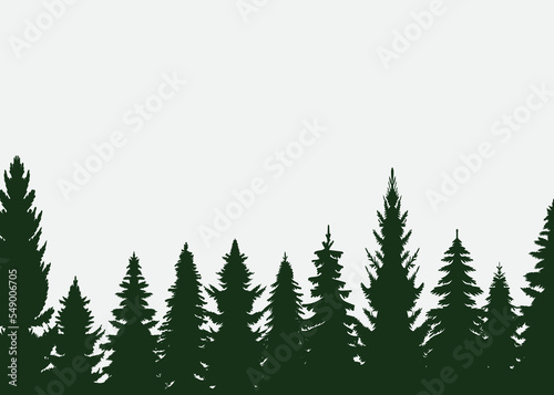 silhouette forest green vector isolated © zolotons