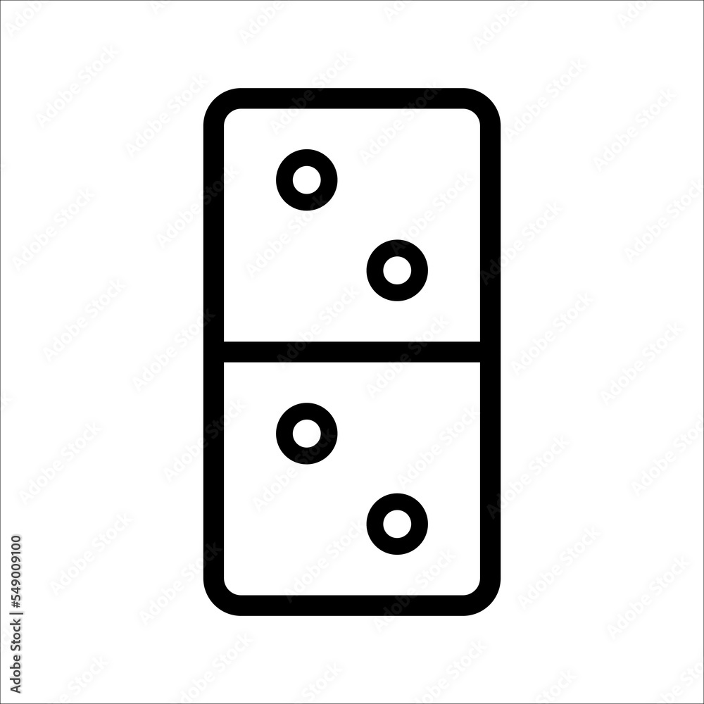 Dominoes icon. Flat trendy vector dominoes symbol. Use for web and mobile. Eps 10 vector illustration. Dominoes icon. Flat trendy vector dominoes symbol. Use for web and mobile. Eps 10 vector illustration.