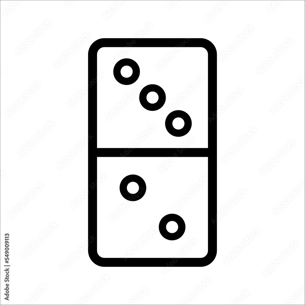 Dominoes icon. Flat trendy vector dominoes symbol. Use for web and mobile. Eps 10 vector illustration. Dominoes icon. Flat trendy vector dominoes symbol. Use for web and mobile. Eps 10 vector illustration.