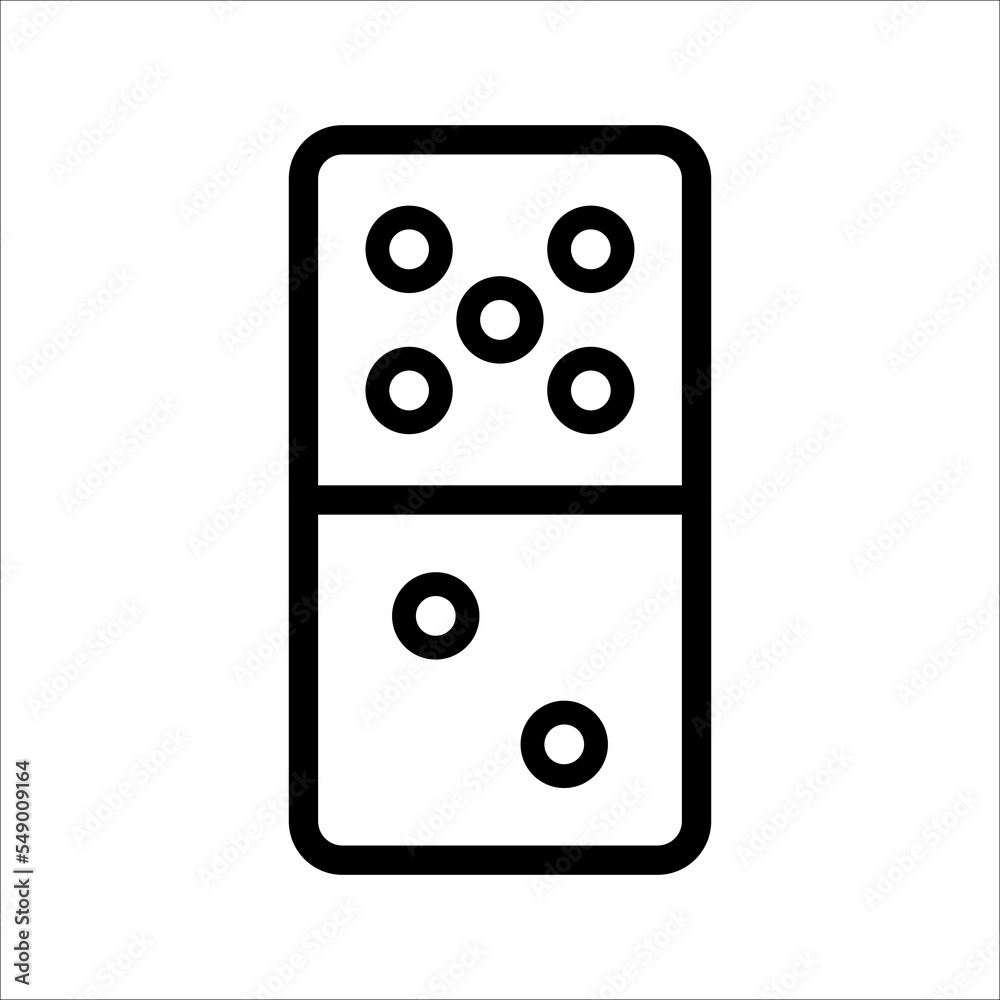 Dominoes icon. Flat trendy vector dominoes symbol. Use for web and mobile. Eps 10 vector illustration. Dominoes icon. Flat trendy vector dominoes symbol. Use for web and mobile. Eps 10 vector illustration.