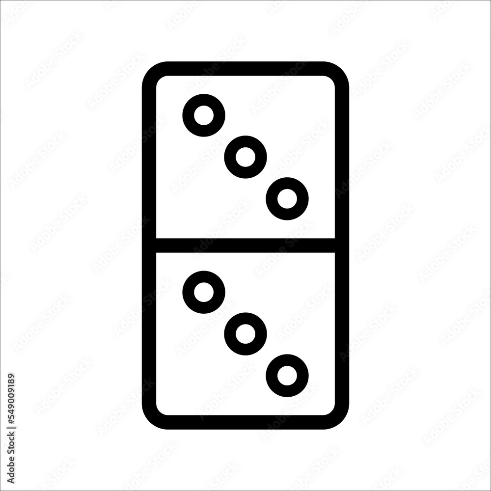 Dominoes icon. Flat trendy vector dominoes symbol. Use for web and mobile. Eps 10 vector illustration. Dominoes icon. Flat trendy vector dominoes symbol. Use for web and mobile. Eps 10 vector illustration.