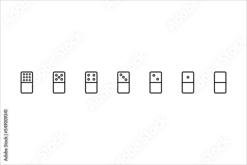 Dominoes icon. Flat trendy vector dominoes symbol. Use for web and mobile. Eps 10 vector illustration.