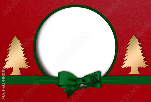 christmas frame with holly