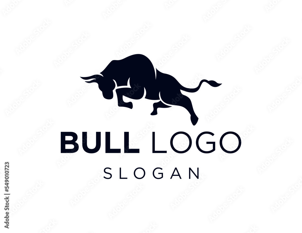Logo design about Bull on white background. created using the CorelDraw application.