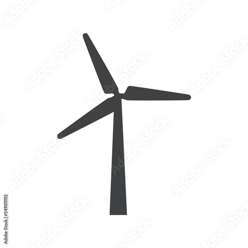 Wind power. Wind turbine vector icon