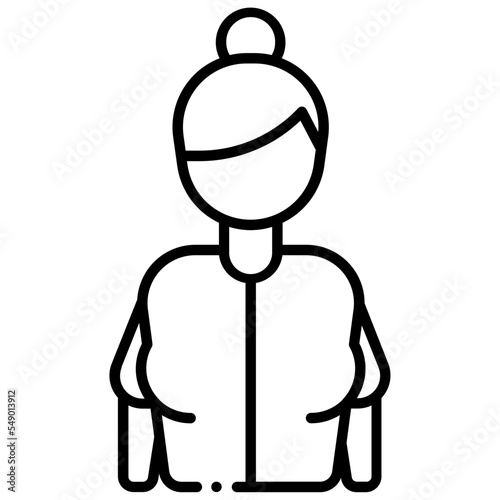 female hotel receptionist icon