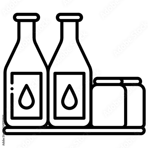 bottle drink and glasses cup icon