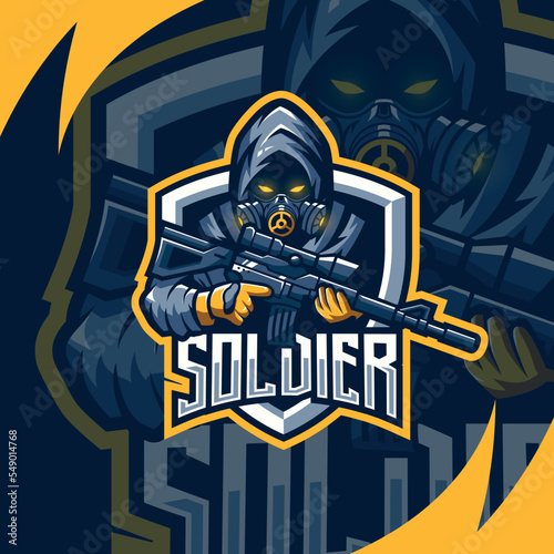 Esport logo soldier for your professional team