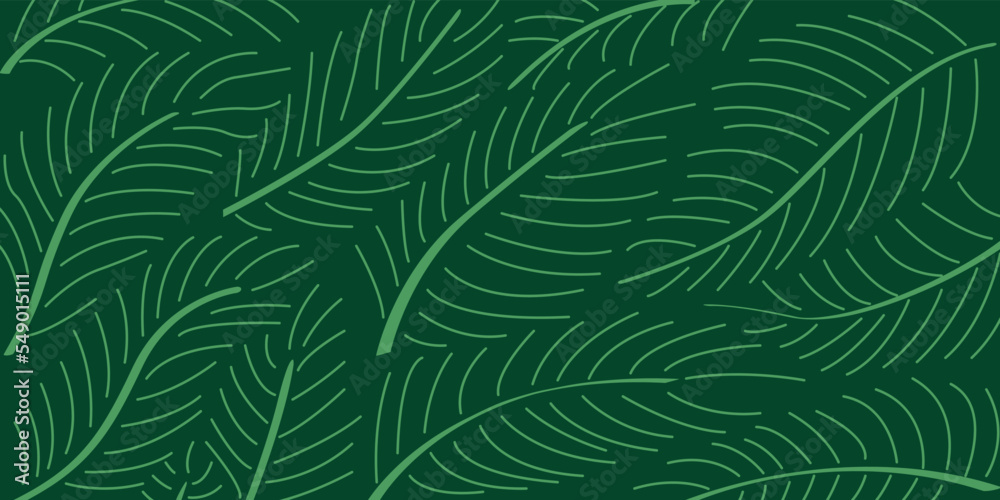 Tropical leaves wallpaper, luxury nature leaves, line design, hand drawn outline design.