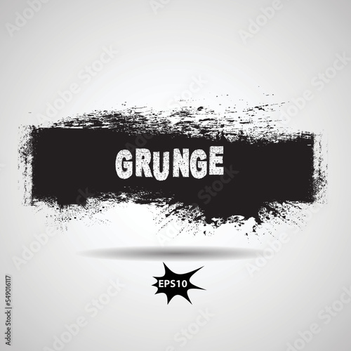 Distress Grunge banner . Scratch  Grain  Noise  grange stamp . Black Spray Blot of Ink.Place illustration Over any Object to Create Grungy Effect .abstract vector.