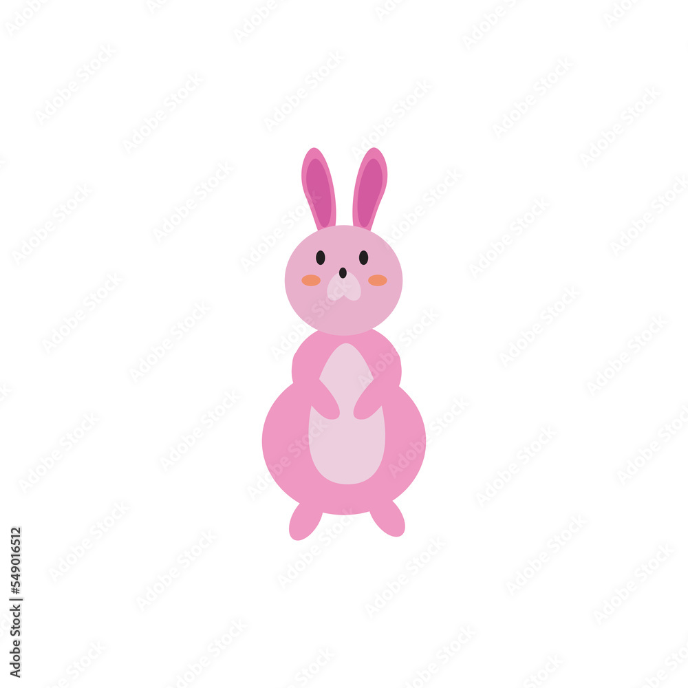 pink easter rabbit, vector illustration Bunny. pink easter rabbit, vector illustration Bunny.