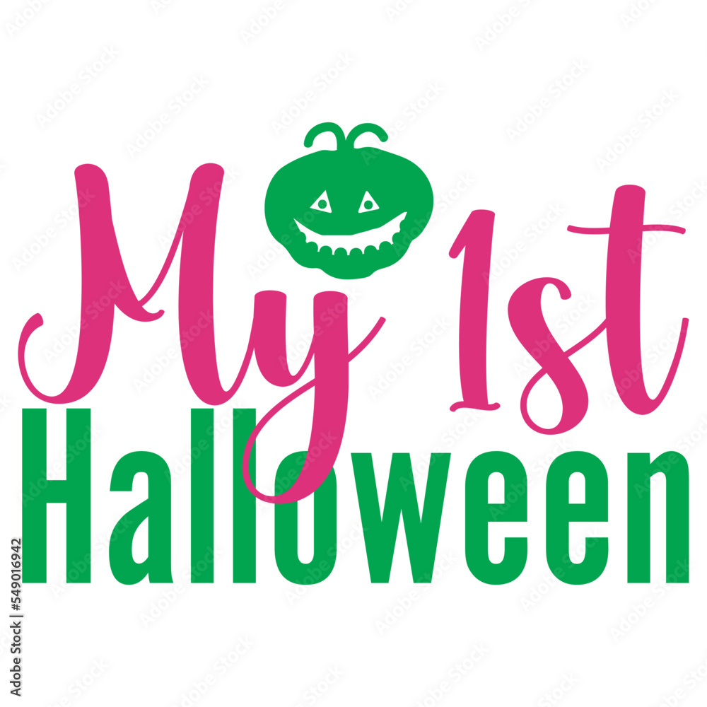 Naklejka premium My 1st Halloween, Halloween SVG Bundle, Halloween T-Shirt Bundle, Halloween SVG, SVG Design, Halloween SVG Design