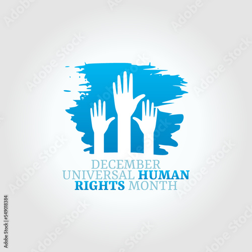 vector graphic of universal human rights month good for universal human rights month celebration. flat design. flyer design.flat illustration.