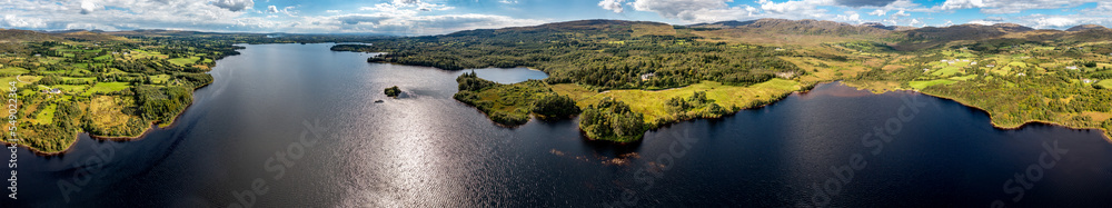 Aerial view of The Lake Eske in Donegal, Ireland. Aerial view of The Lake Eske in Donegal, Ireland.