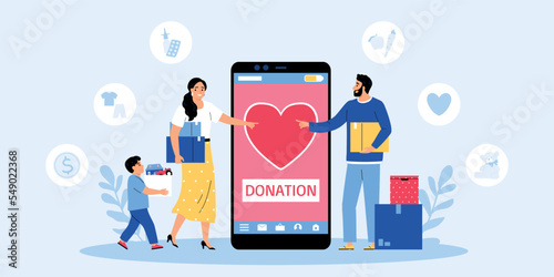 Flat Charity Concept