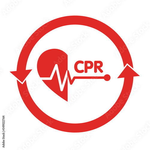 heart cpr medical icon vector design	

