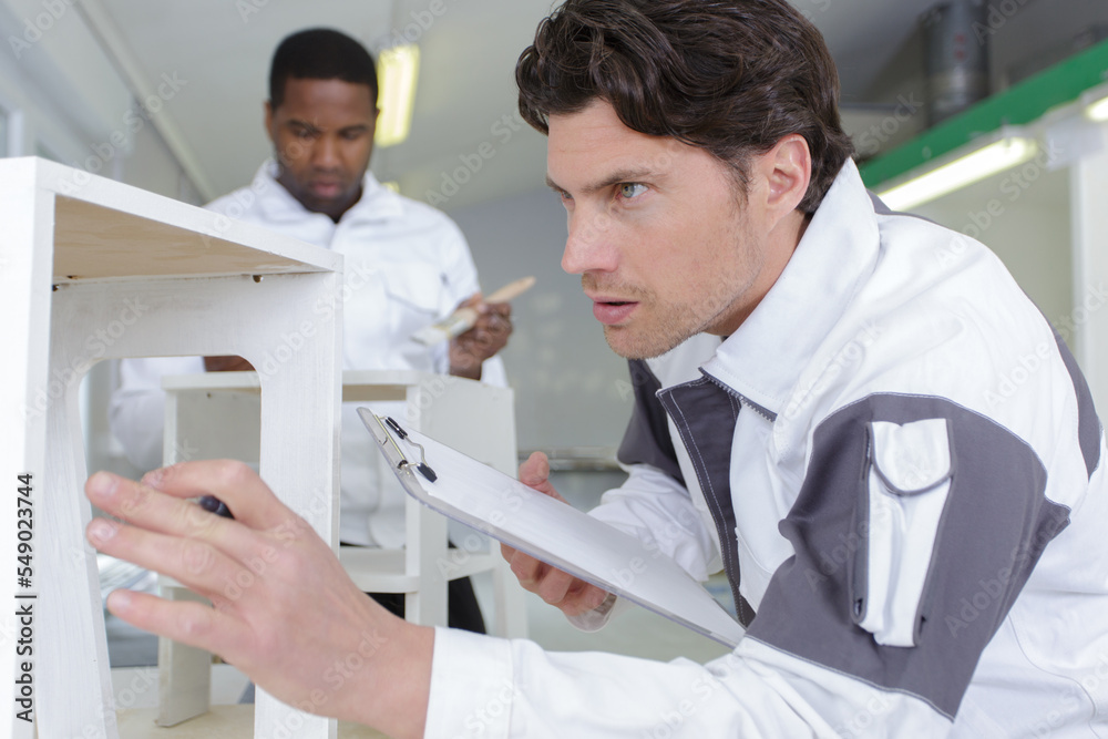 Fototapeta premium an apprentice painter being tested