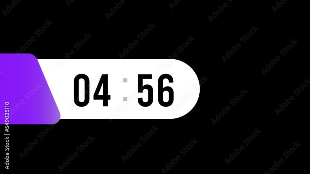 Video Stock Special Clock 5 Minute countdown animation Timer Countdown