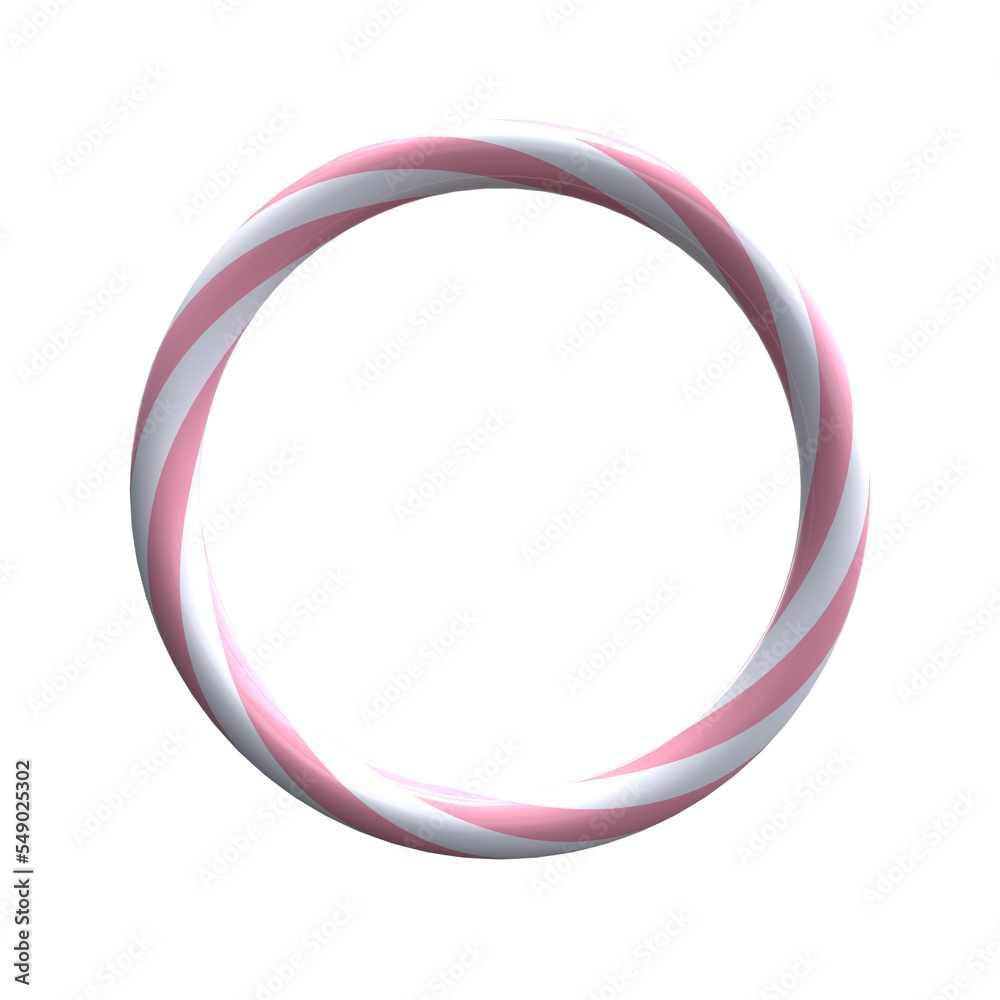 3d candy cane frame. 3d rendering. 3d candy cane frame. 3d rendering.